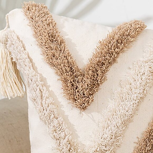 Multicolor Creative Soft Plush Tassel Throw Pillow Cover - Picture 4 of 4